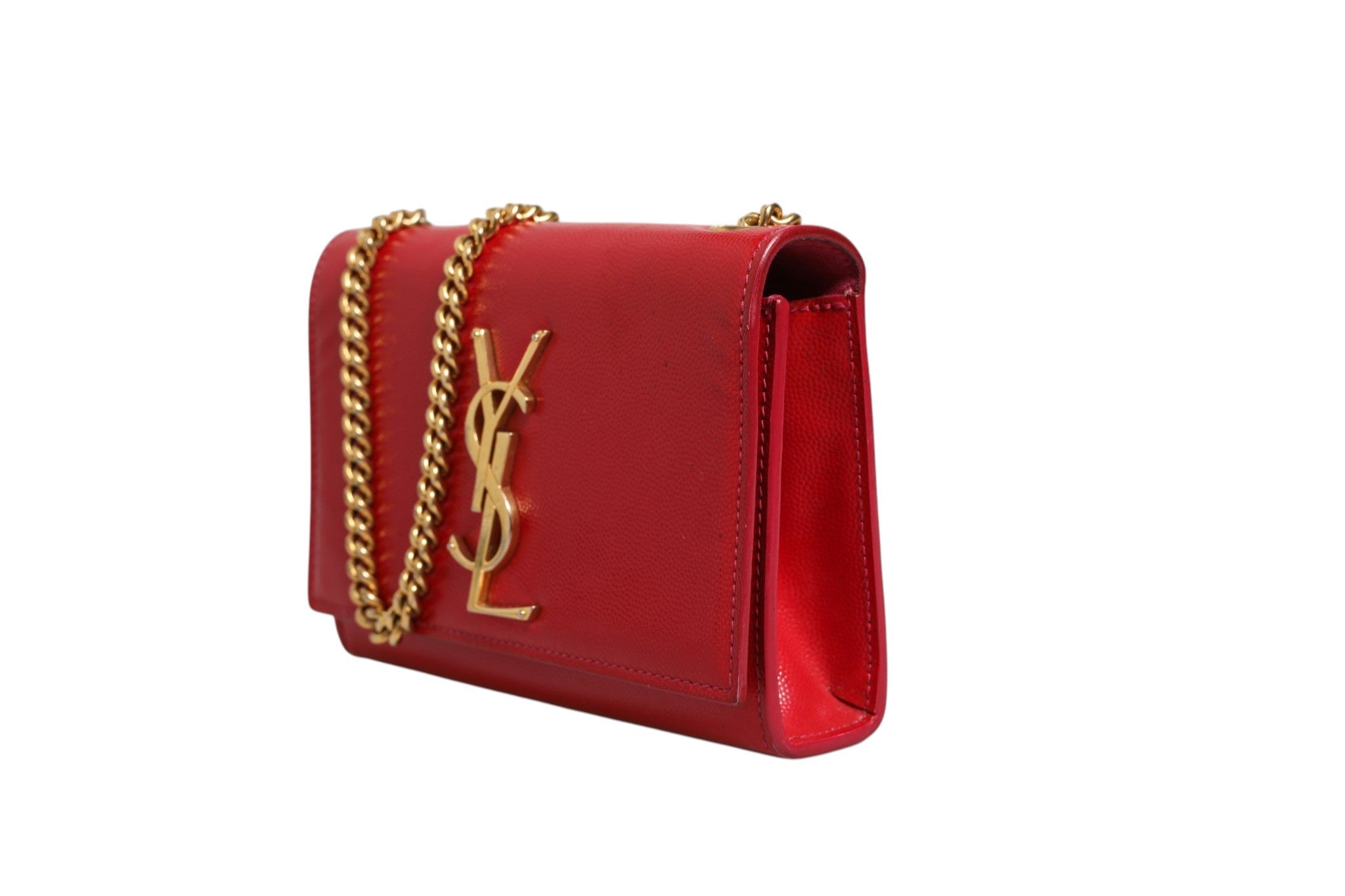 Saint Laurent Kate Red Leather Crossbody Women's Bag (Pre-Loved)