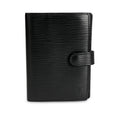 Louis Vuitton Louis Vuitton Black Epi Leather Small Ring Agenda Cover