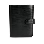 Louis Vuitton Louis Vuitton Black Epi Leather Small Ring Agenda Cover