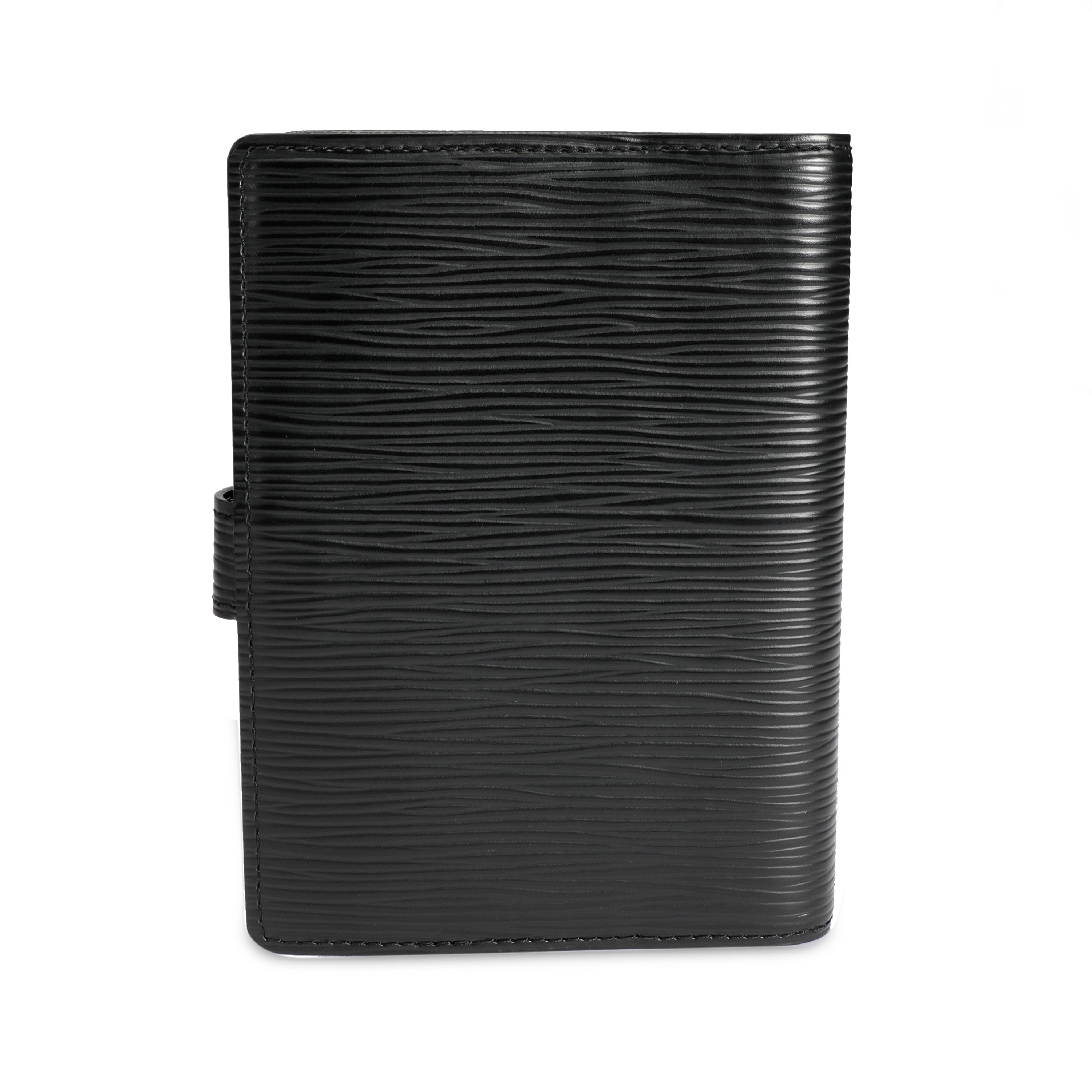Louis Vuitton Louis Vuitton Black Epi Leather Small Ring Agenda Cover