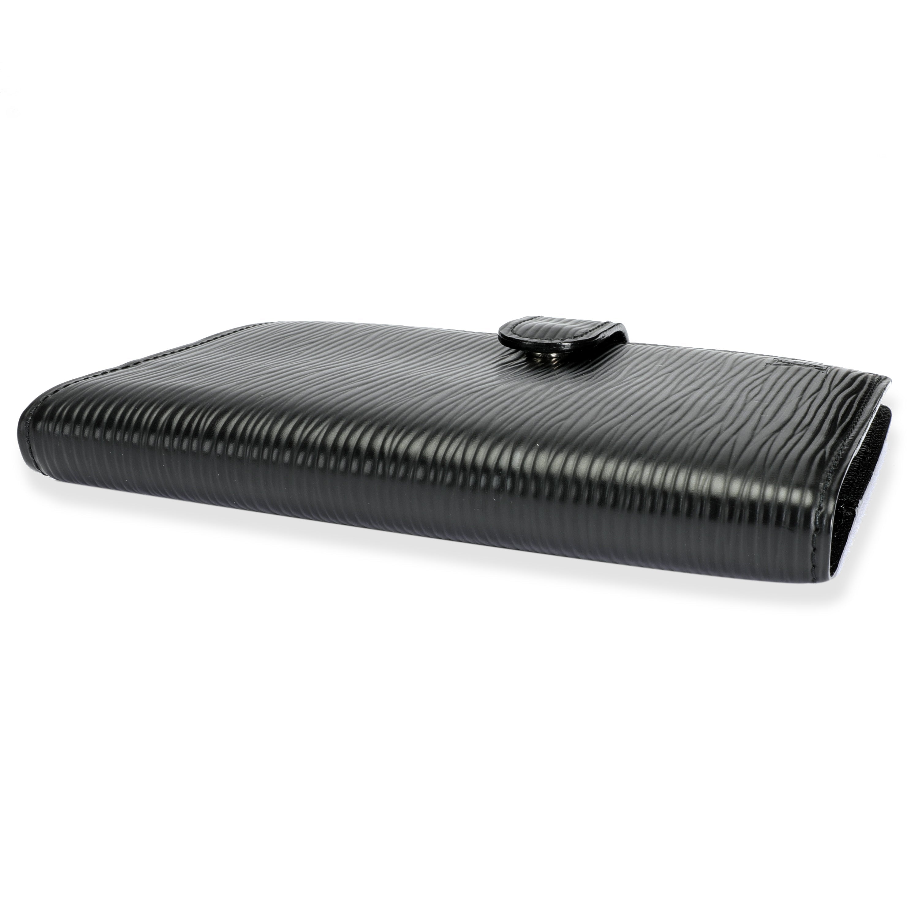 Louis Vuitton Louis Vuitton Black Epi Leather Small Ring Agenda Cover