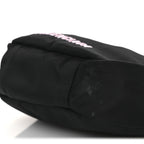 Balenciaga Recycled Sport Nylon Logo Embroidered Wheel Sling Bag Black Pink
