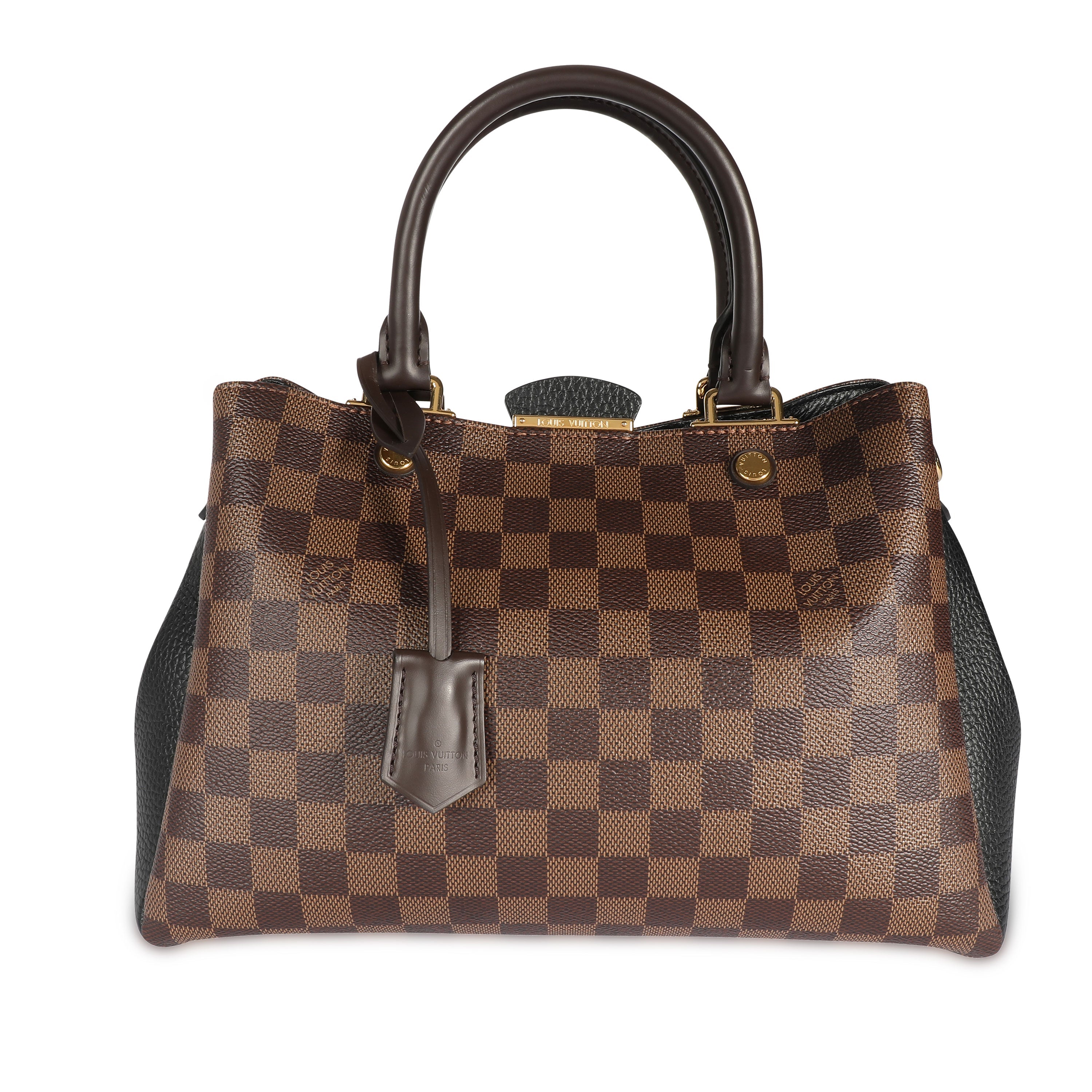 Louis Vuitton Louis Vuitton Damier Ebene & Black Taurillon Leather Brittany Bag