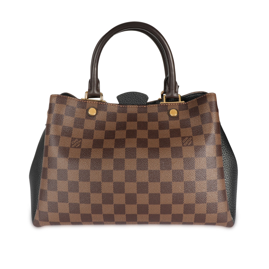 Louis Vuitton Louis Vuitton Damier Ebene & Black Taurillon Leather Brittany Bag