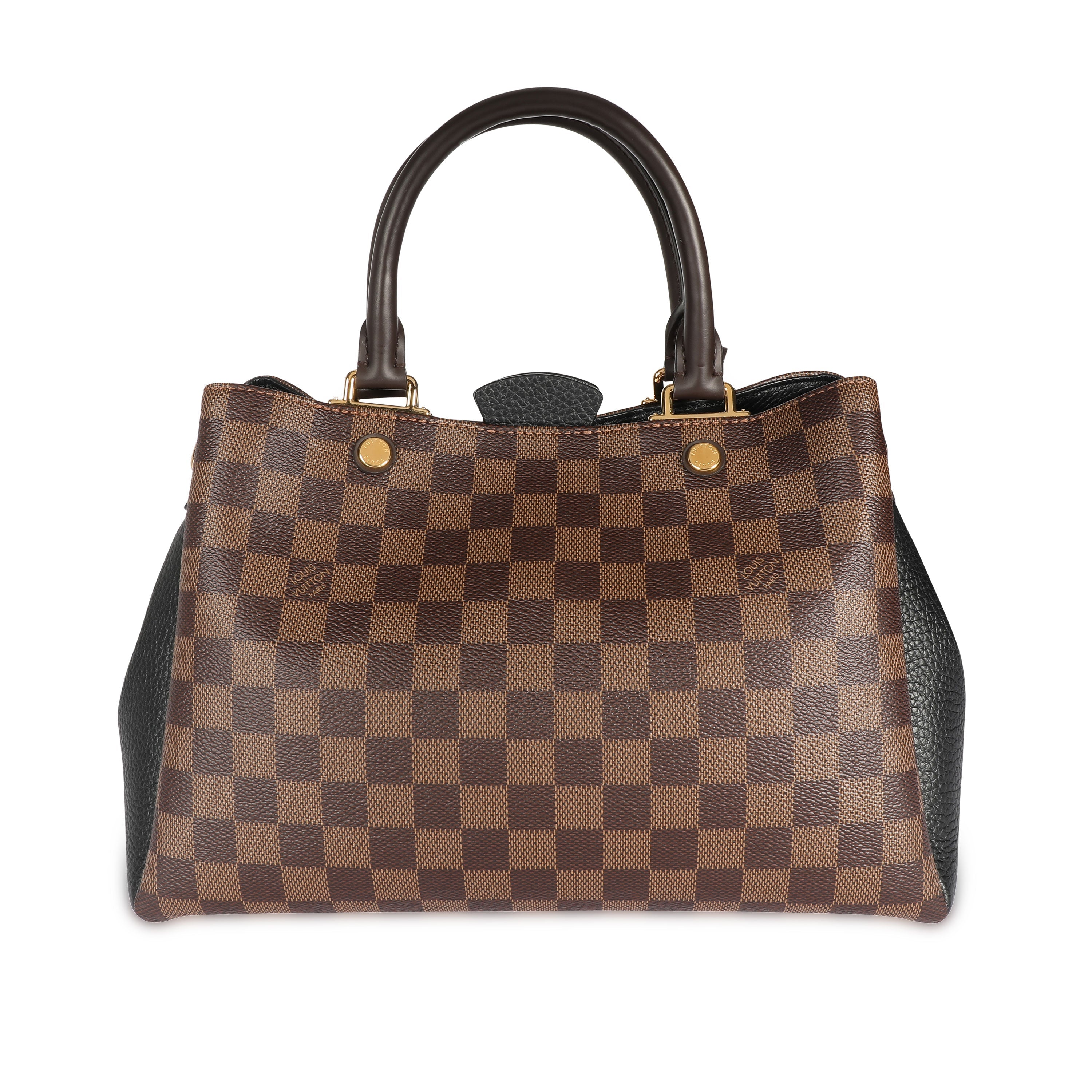 Louis Vuitton Louis Vuitton Damier Ebene & Black Taurillon Leather Brittany Bag