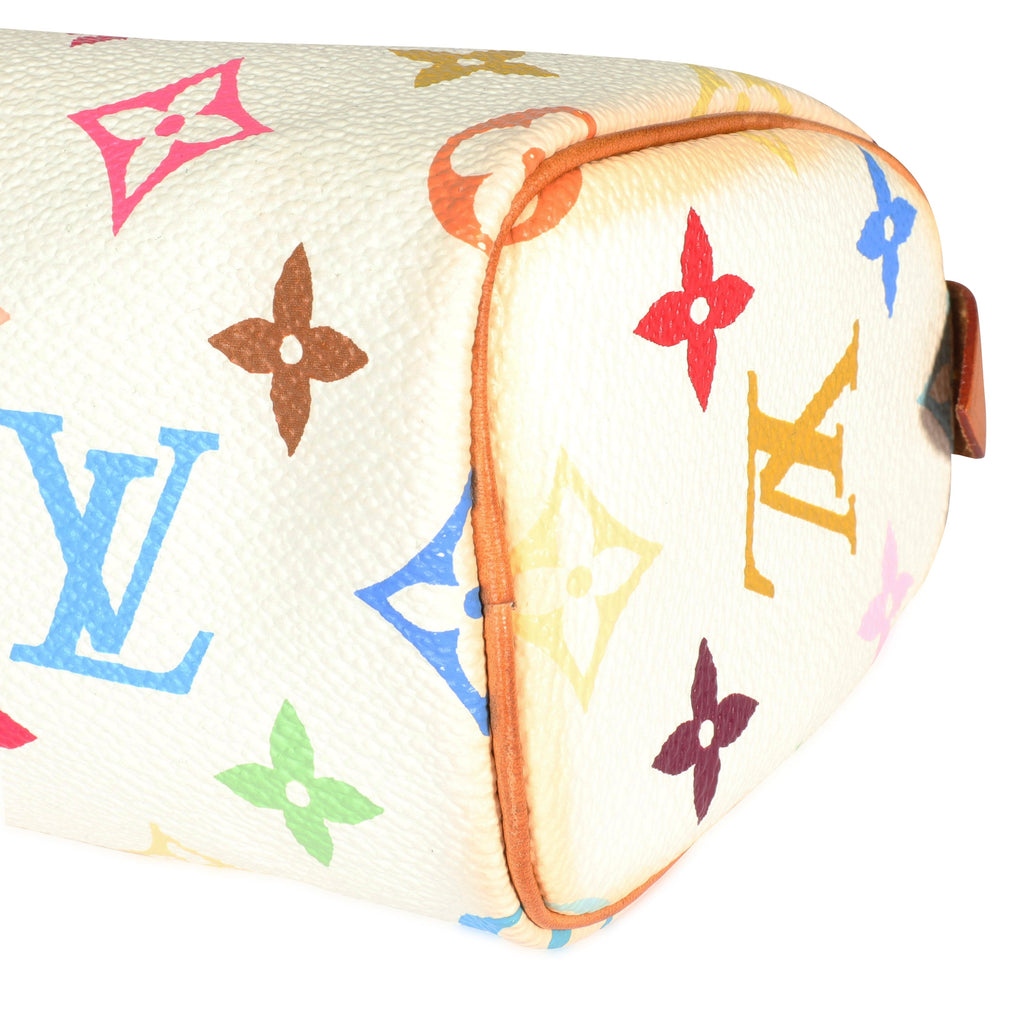 Louis Vuitton Louis Vuitton x Takashi Murakami White Monogram Multicolore Mini Speedy HL Bag