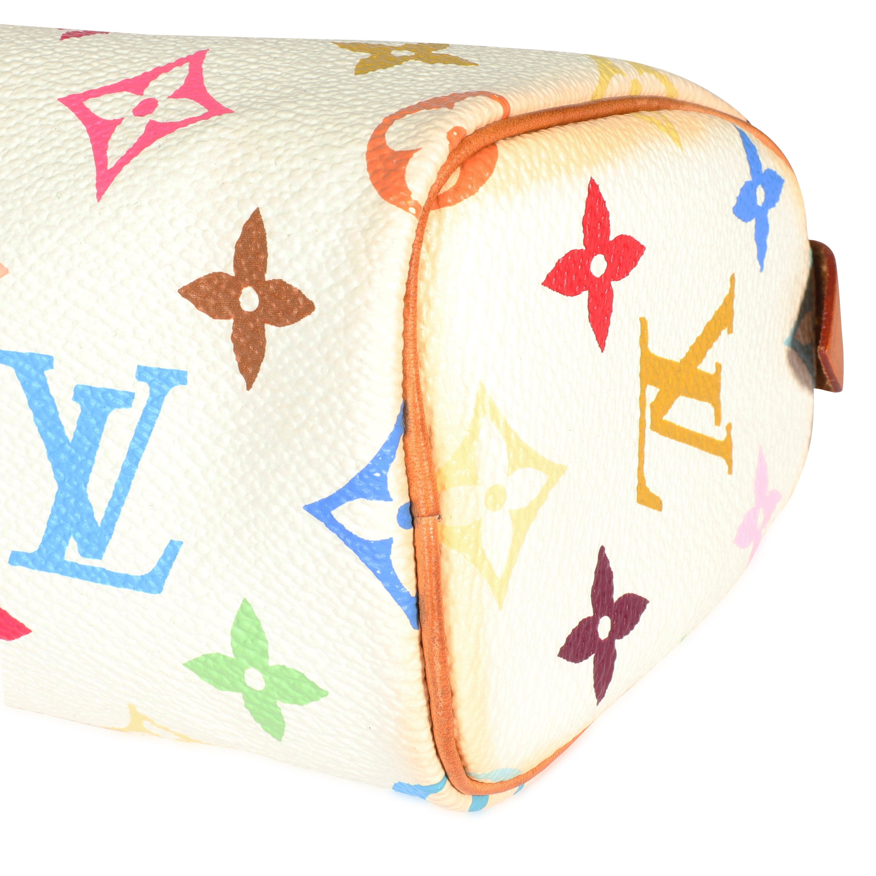 Louis Vuitton Louis Vuitton x Takashi Murakami White Monogram Multicolore Mini Speedy HL Bag