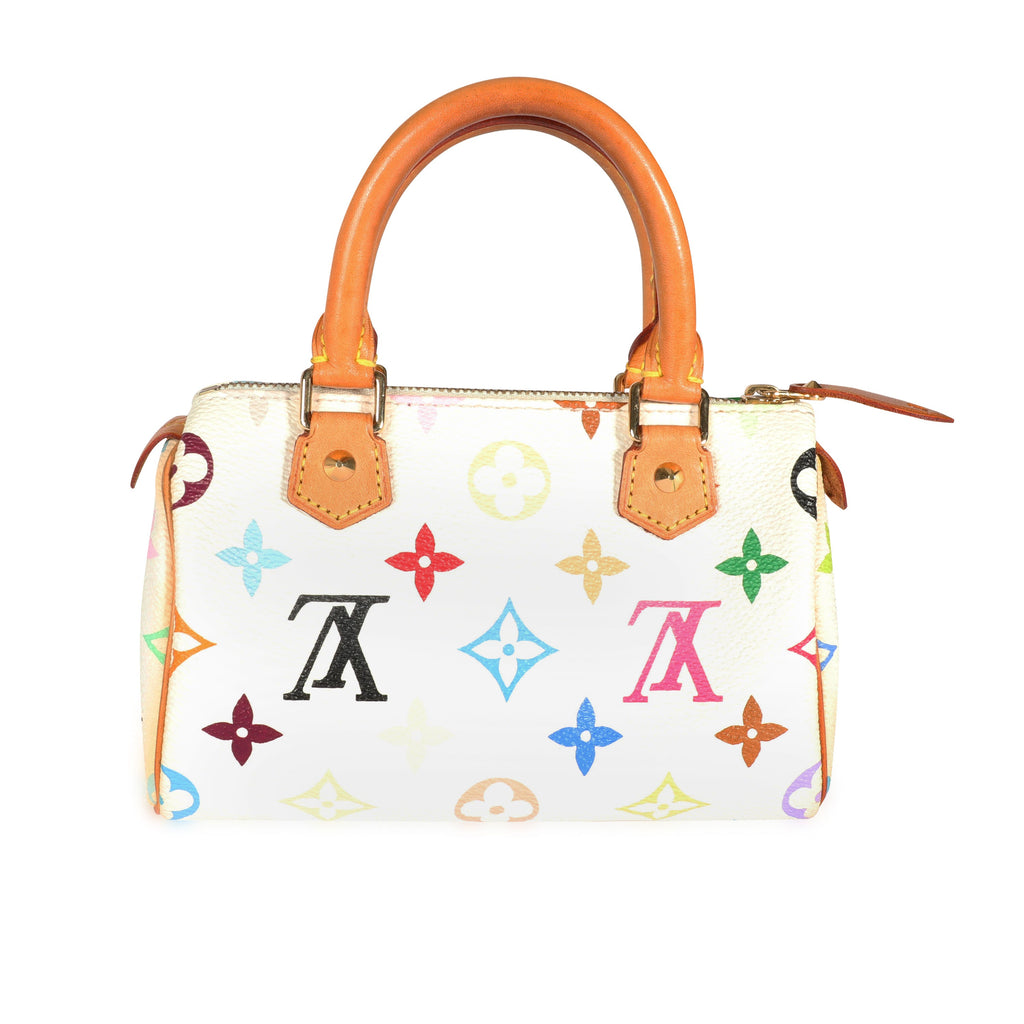 Louis Vuitton Louis Vuitton x Takashi Murakami White Monogram Multicolore Mini Speedy HL Bag