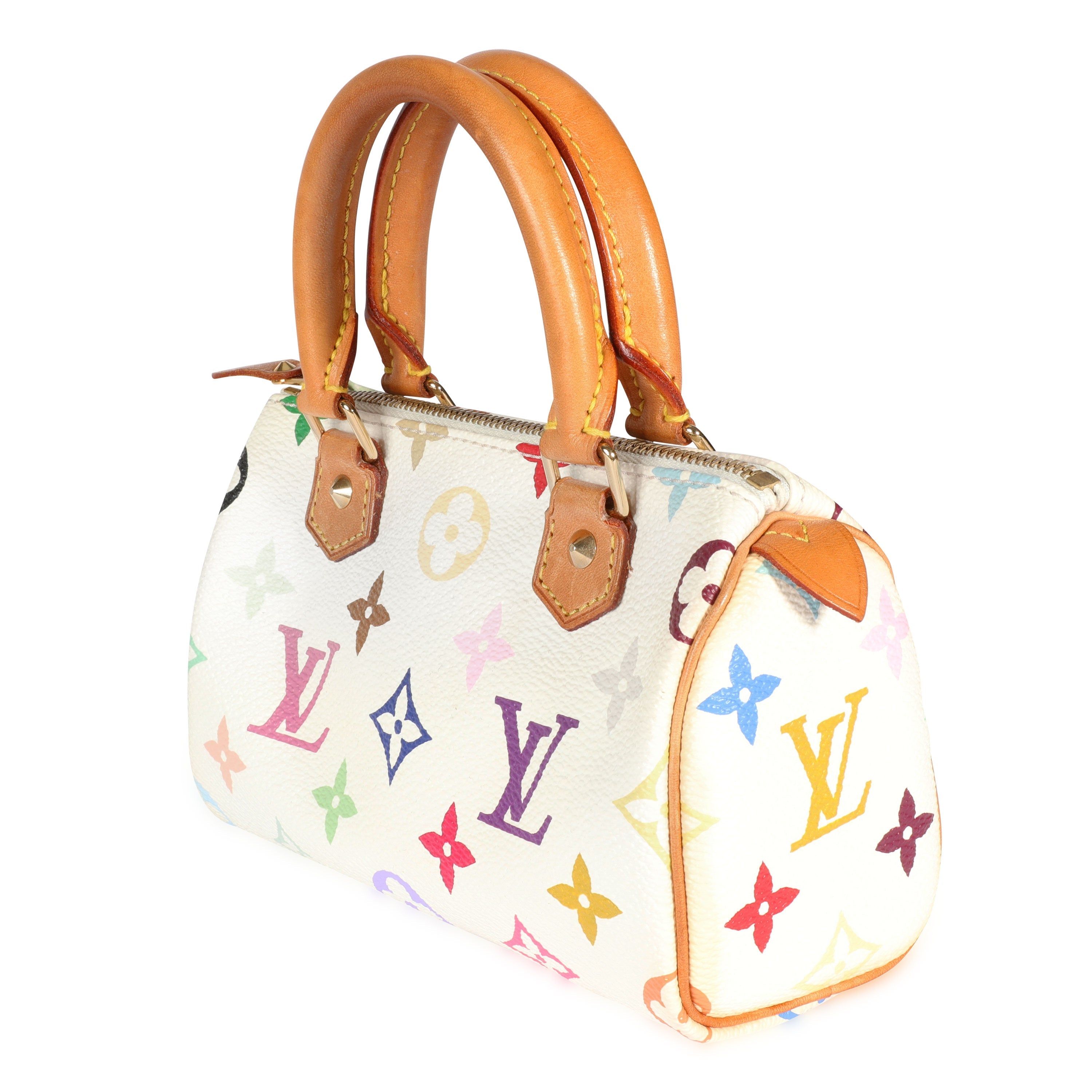 Louis Vuitton Louis Vuitton x Takashi Murakami White Monogram Multicolore Mini Speedy HL Bag