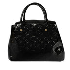 Louis Vuitton Louis Vuitton Black Monogram Vernis Montaigne MM