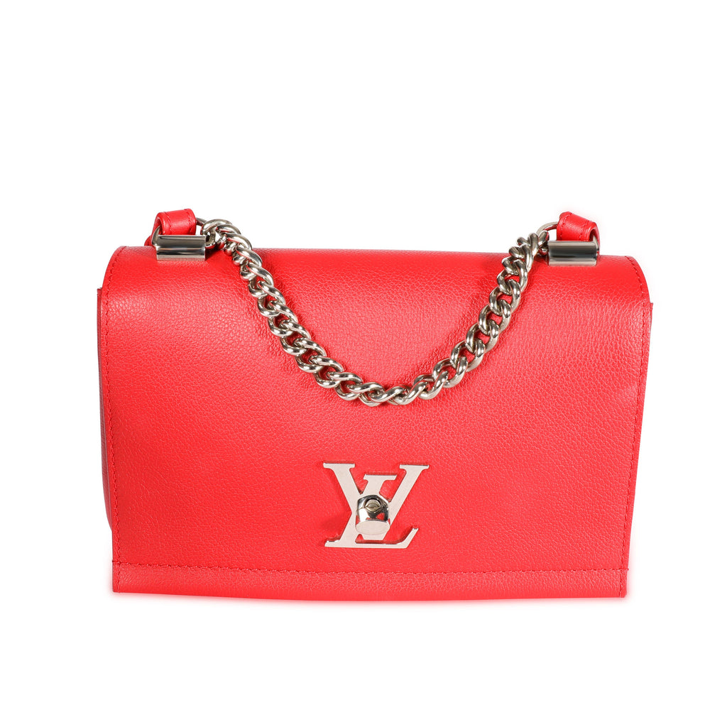 Louis Vuitton Louis Vuitton Rubis Leather Lockme II BB Bag