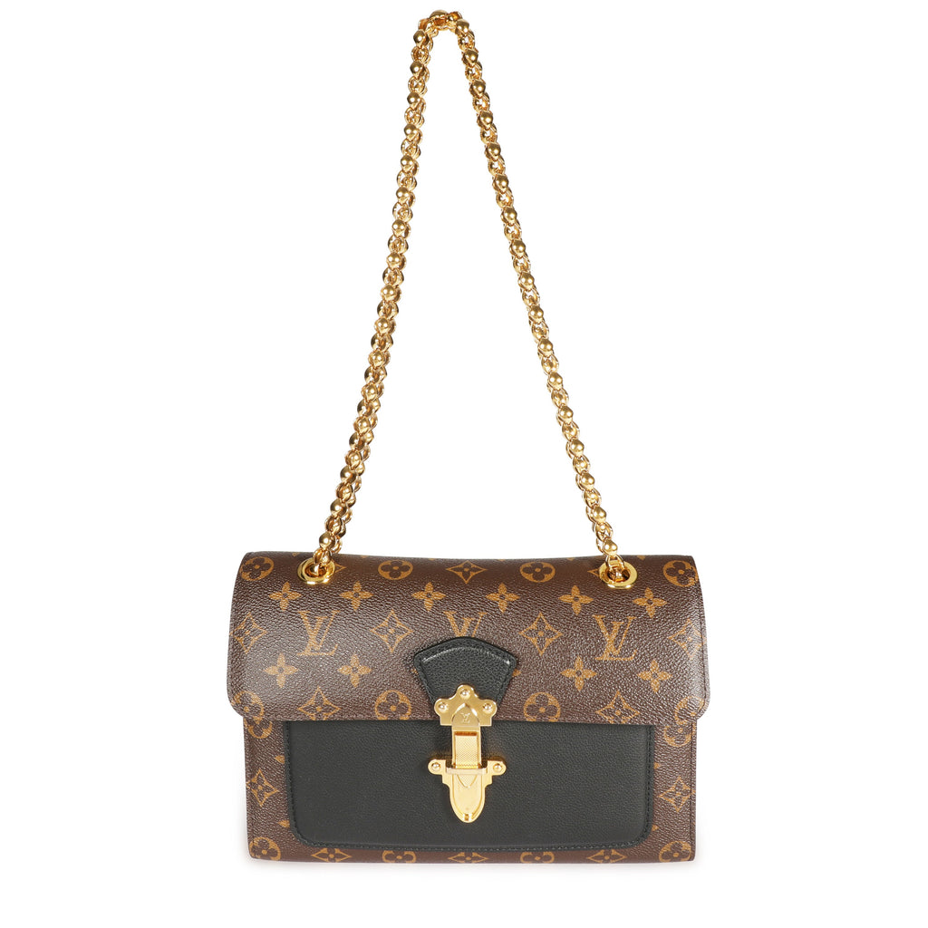 Louis Vuitton Louis Vuitton Monogram Canvas & Black Leather Victoire Chain Bag