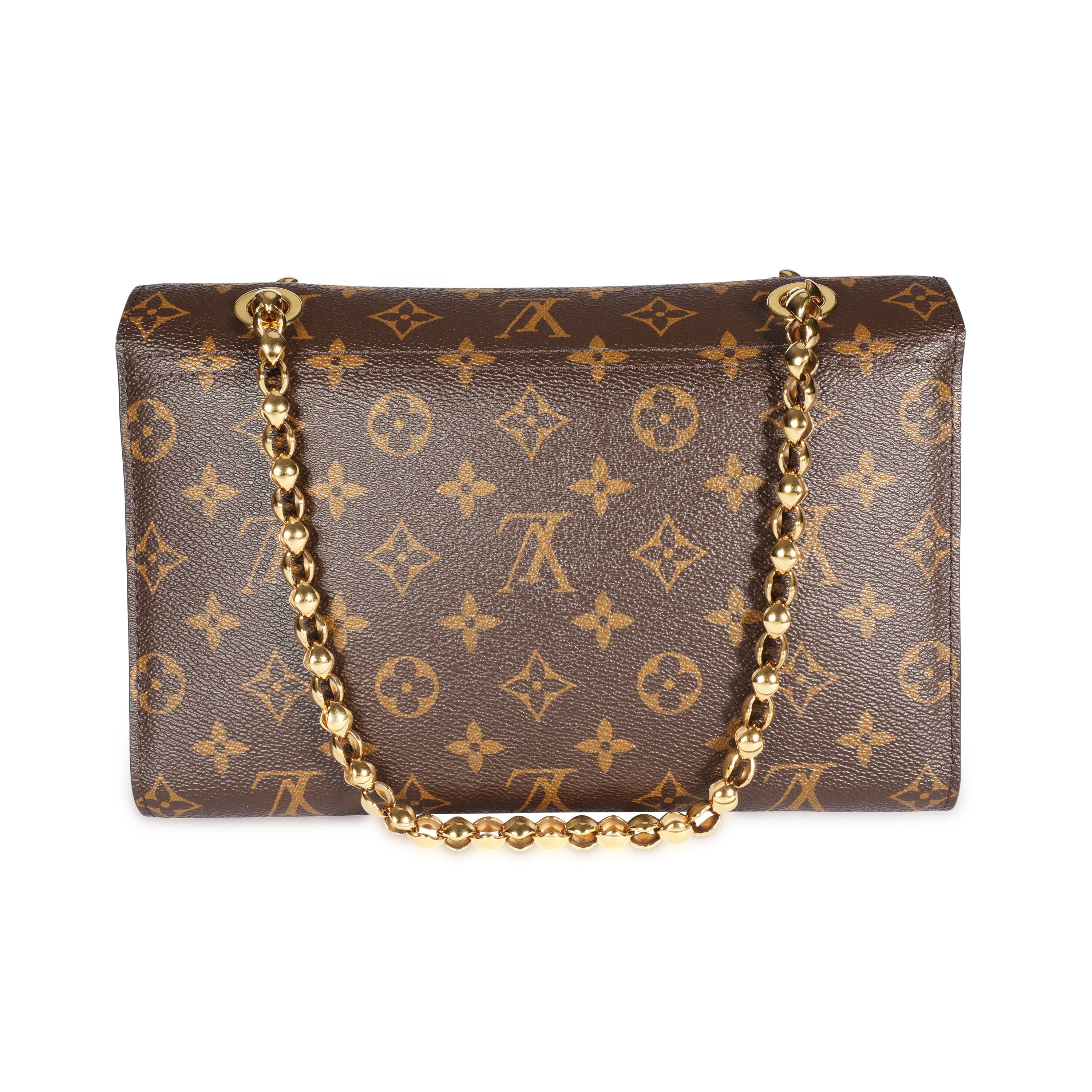 Louis Vuitton Louis Vuitton Monogram Canvas & Black Leather Victoire Chain Bag