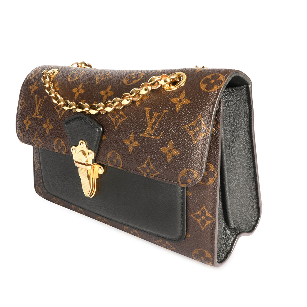 Louis Vuitton Louis Vuitton Monogram Canvas & Black Leather Victoire Chain Bag