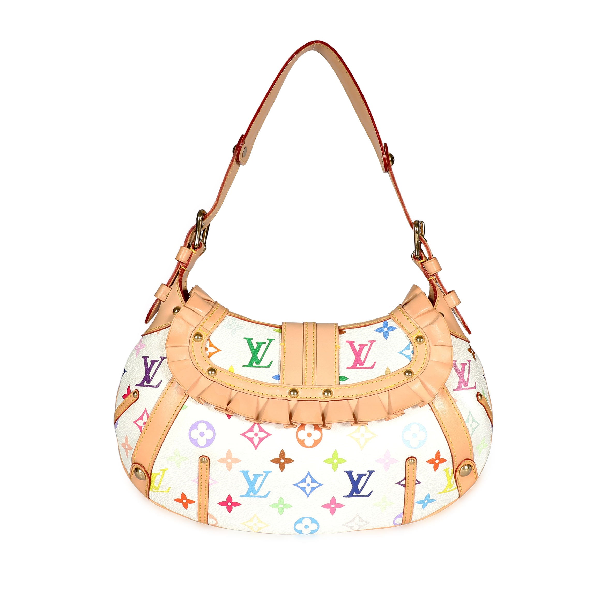 Louis Vuitton Louis Vuitton x Takashi Murakami White Monogram Multicolore Leonor Bag