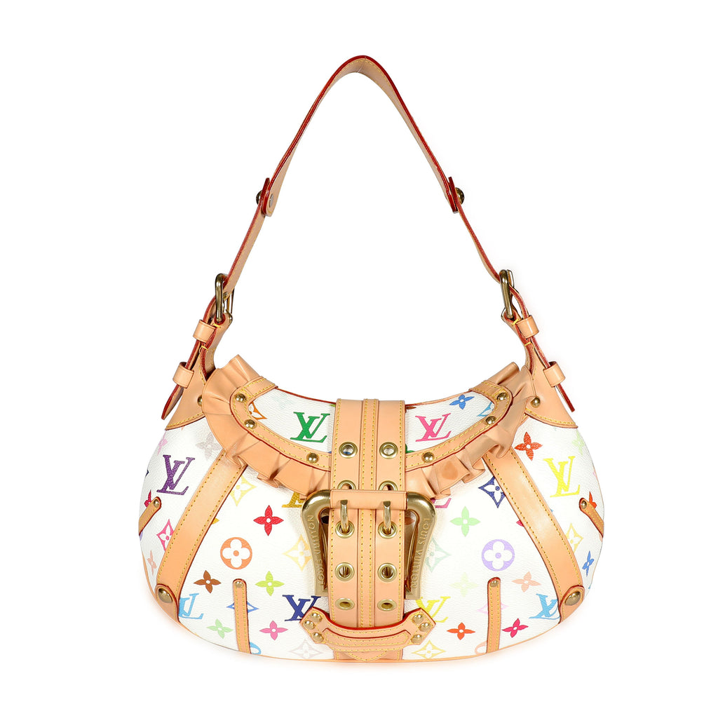Louis Vuitton Louis Vuitton x Takashi Murakami White Monogram Multicolore Leonor Bag