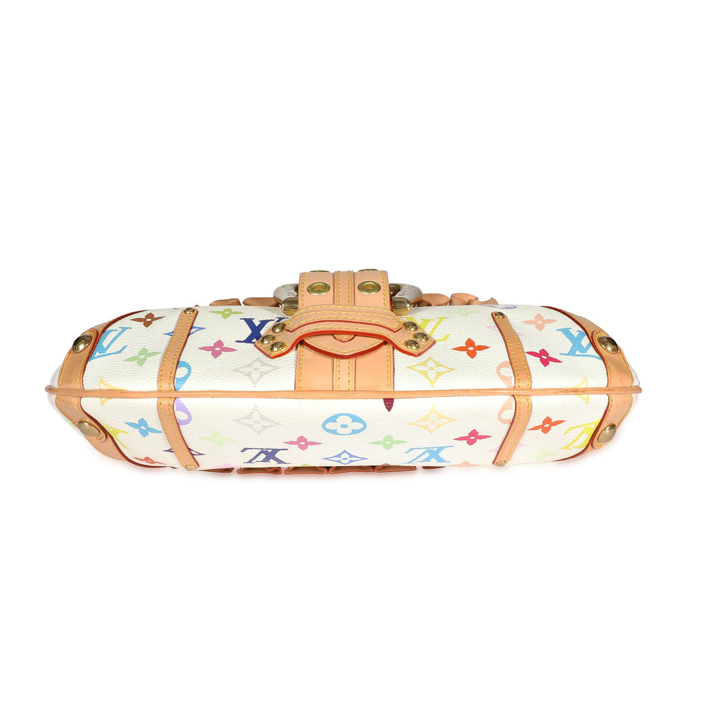 Louis Vuitton Louis Vuitton x Takashi Murakami White Monogram Multicolore Leonor Bag