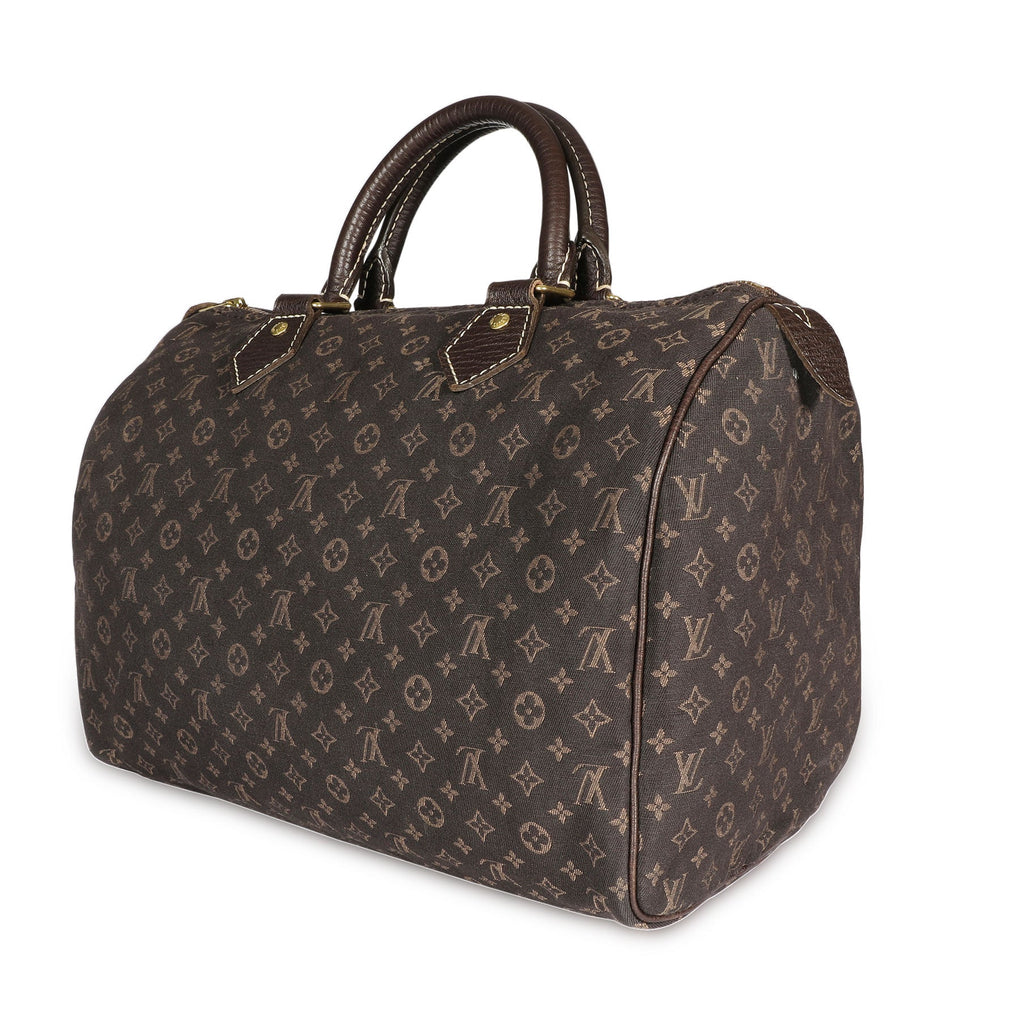 Louis Vuitton Louis Vuitton Brown Mini Lin Speedy 30