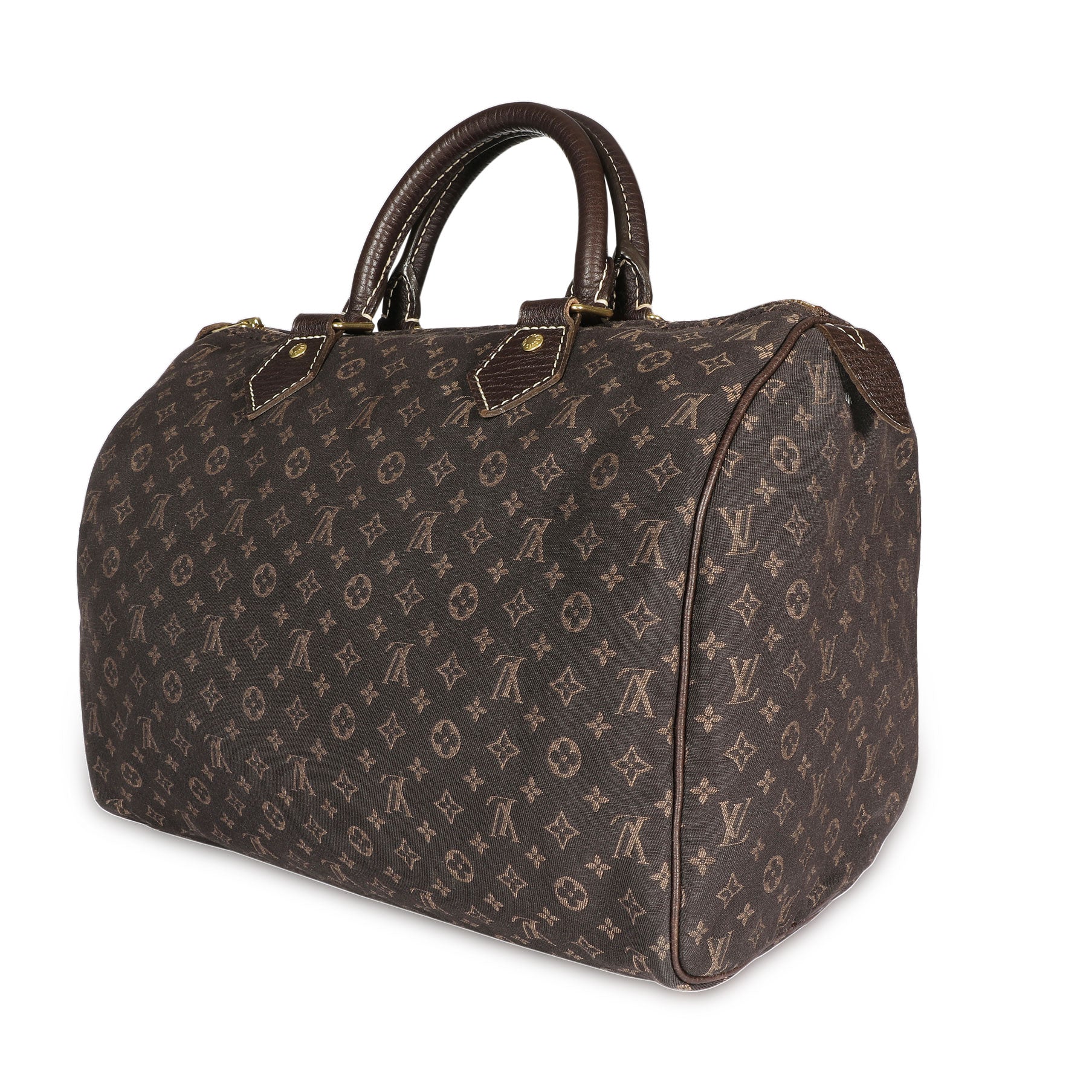 Louis Vuitton Louis Vuitton Brown Mini Lin Speedy 30
