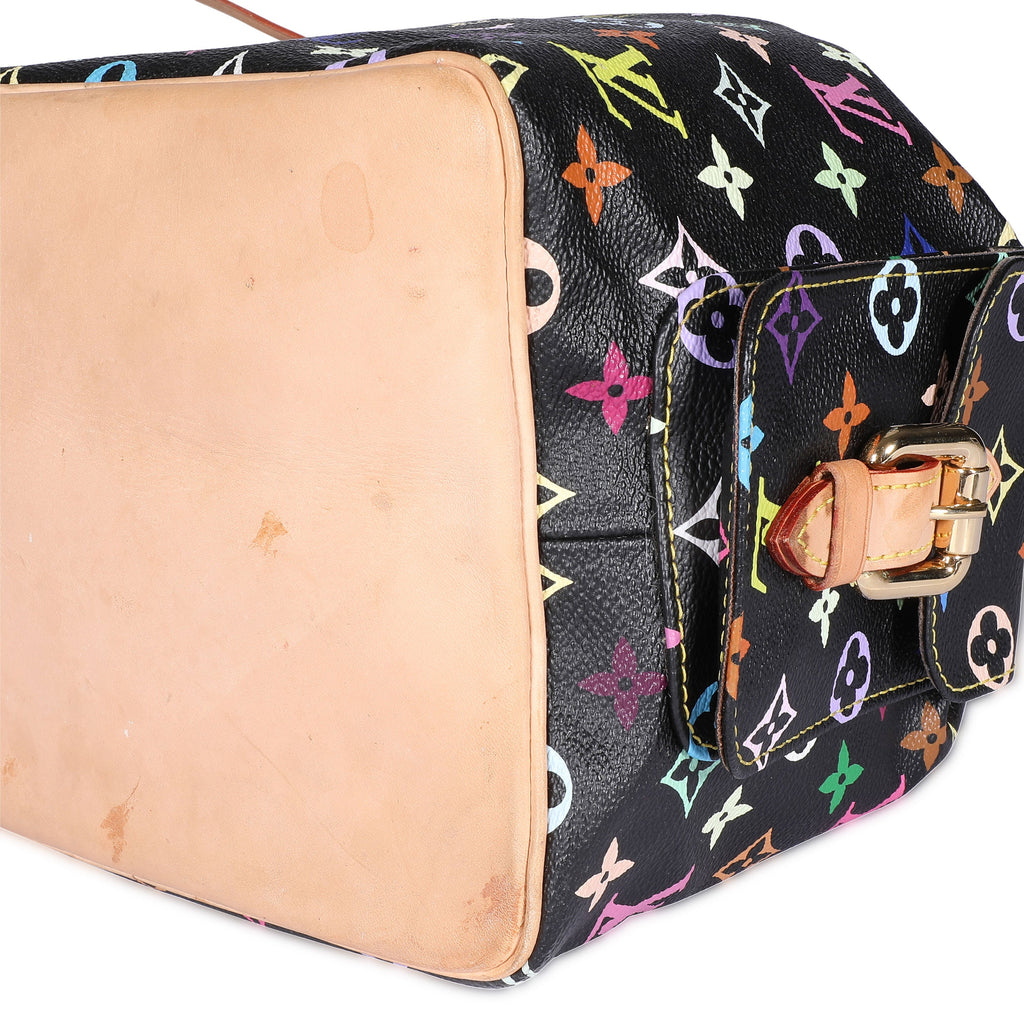 Louis Vuitton Louis Vuitton x Takashi Murakami Black Monogram Multicolore Noé Bag