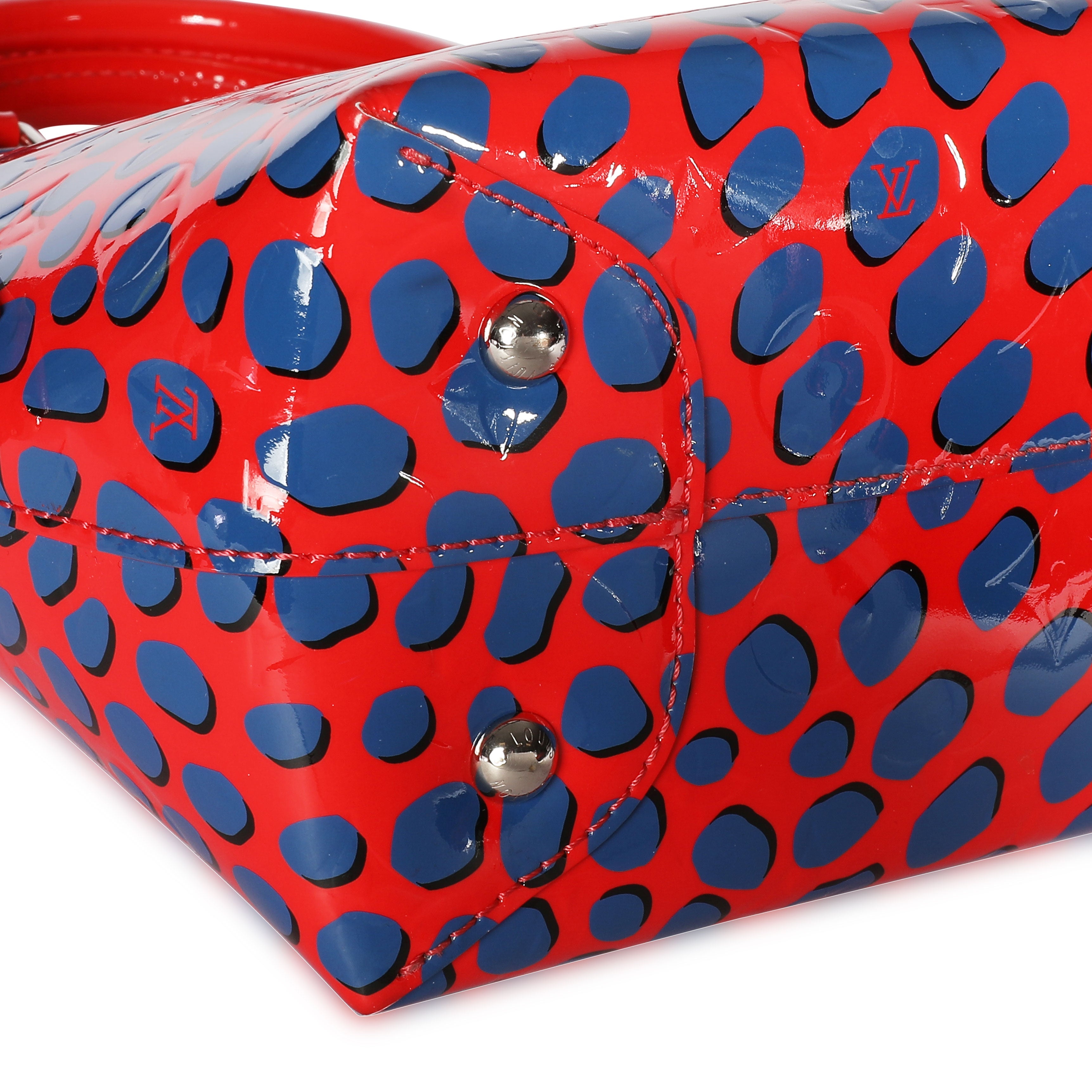 Louis Vuitton Louis Vuitton Limited Edition Red & Blue Vernis Jungle Dots Tote