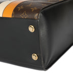 Louis Vuitton Louis Vuitton Black Calfskin & Monogram Canvas City Steamer MM Tote