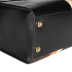 Louis Vuitton Louis Vuitton Black Calfskin & Monogram Canvas City Steamer MM Tote