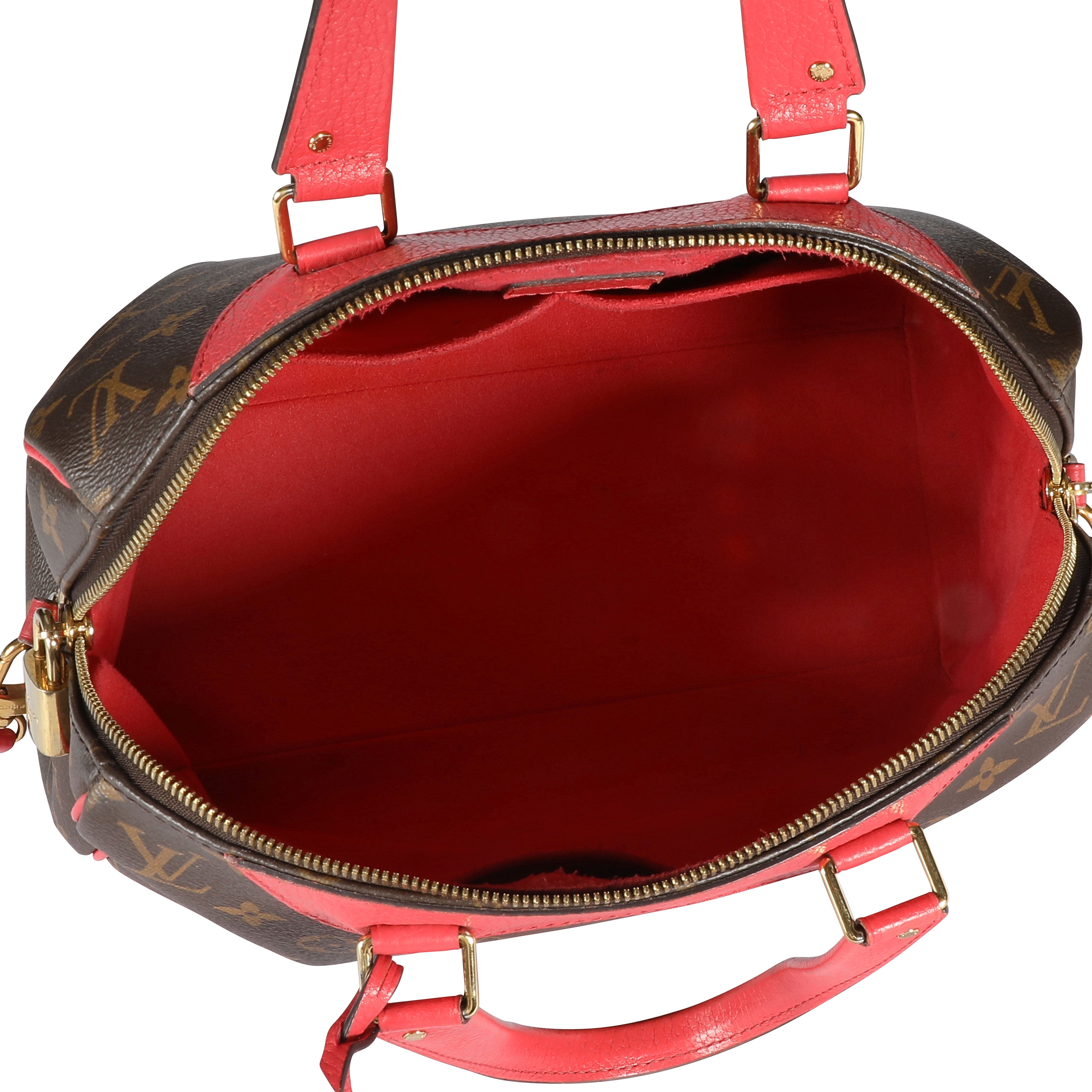 Louis Vuitton Louis Vuitton Poppy Leather & Monogram Canvas Retiro Satchel