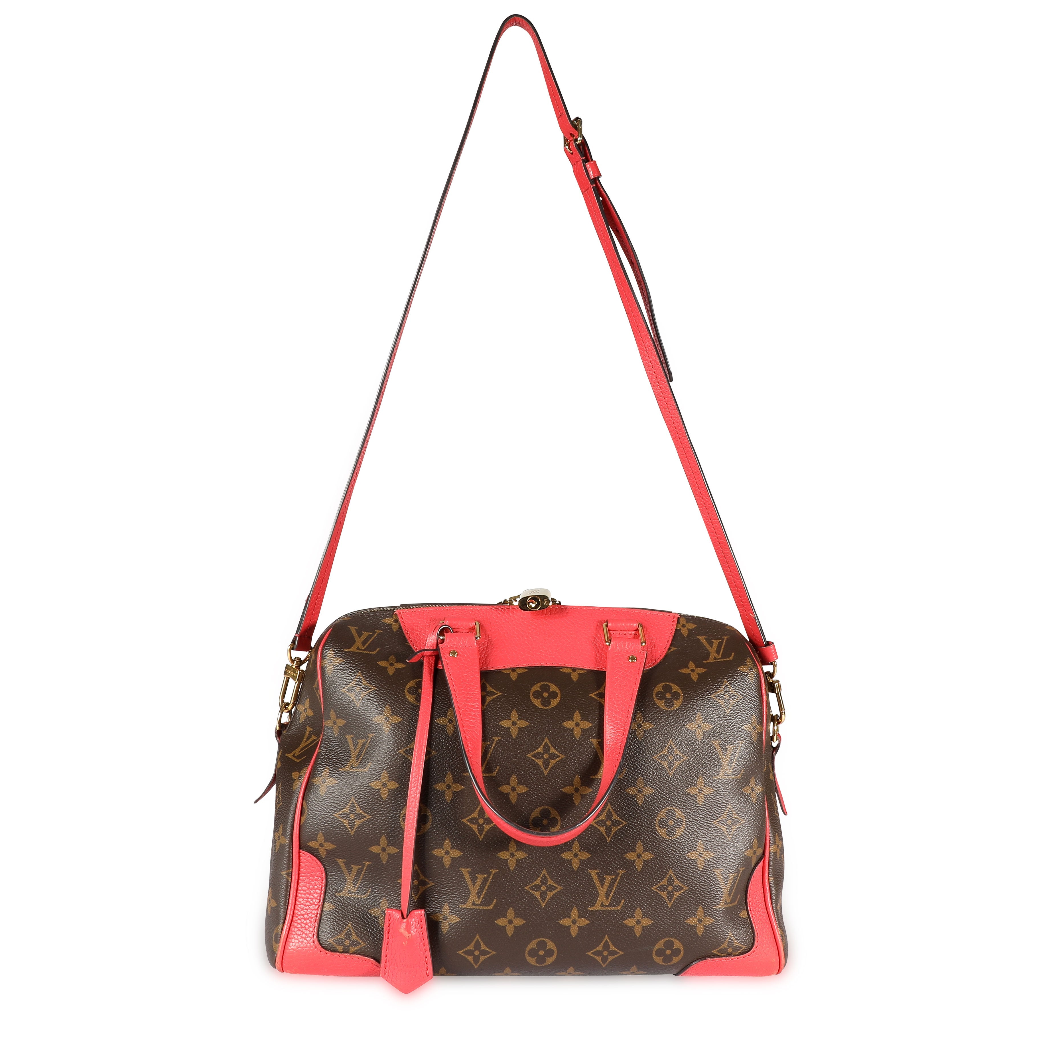Louis Vuitton Louis Vuitton Poppy Leather & Monogram Canvas Retiro Satchel