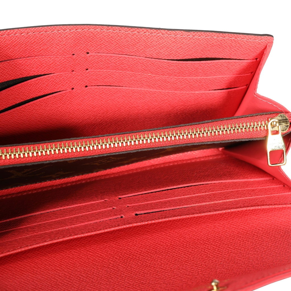 Louis Vuitton Louis Vuitton Poppy Leather & Monogram Canvas  Retiro Sarah Wallet