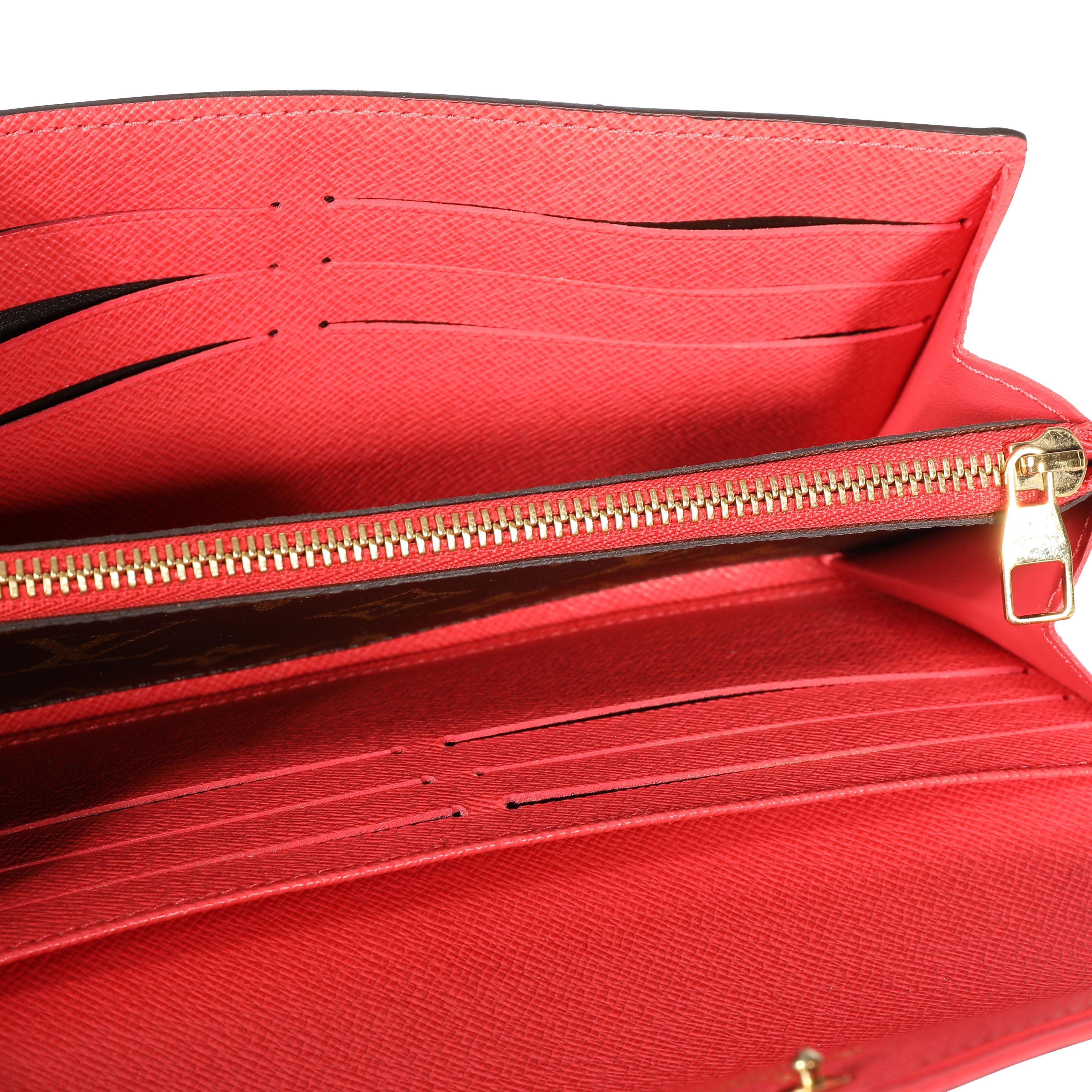 Louis Vuitton Louis Vuitton Poppy Leather & Monogram Canvas  Retiro Sarah Wallet