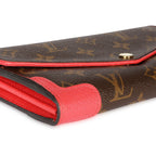 Louis Vuitton Louis Vuitton Poppy Leather & Monogram Canvas  Retiro Sarah Wallet