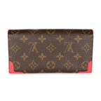 Louis Vuitton Louis Vuitton Poppy Leather & Monogram Canvas  Retiro Sarah Wallet