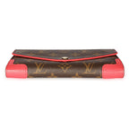 Louis Vuitton Louis Vuitton Poppy Leather & Monogram Canvas  Retiro Sarah Wallet