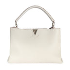 Louis Vuitton Louis Vuitton White Taurillon Leather Capucines MM