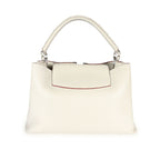 Louis Vuitton Louis Vuitton White Taurillon Leather Capucines MM