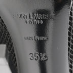 Saint Laurent Elba Applique Tulle Aston 115 Boots 35.5 Black