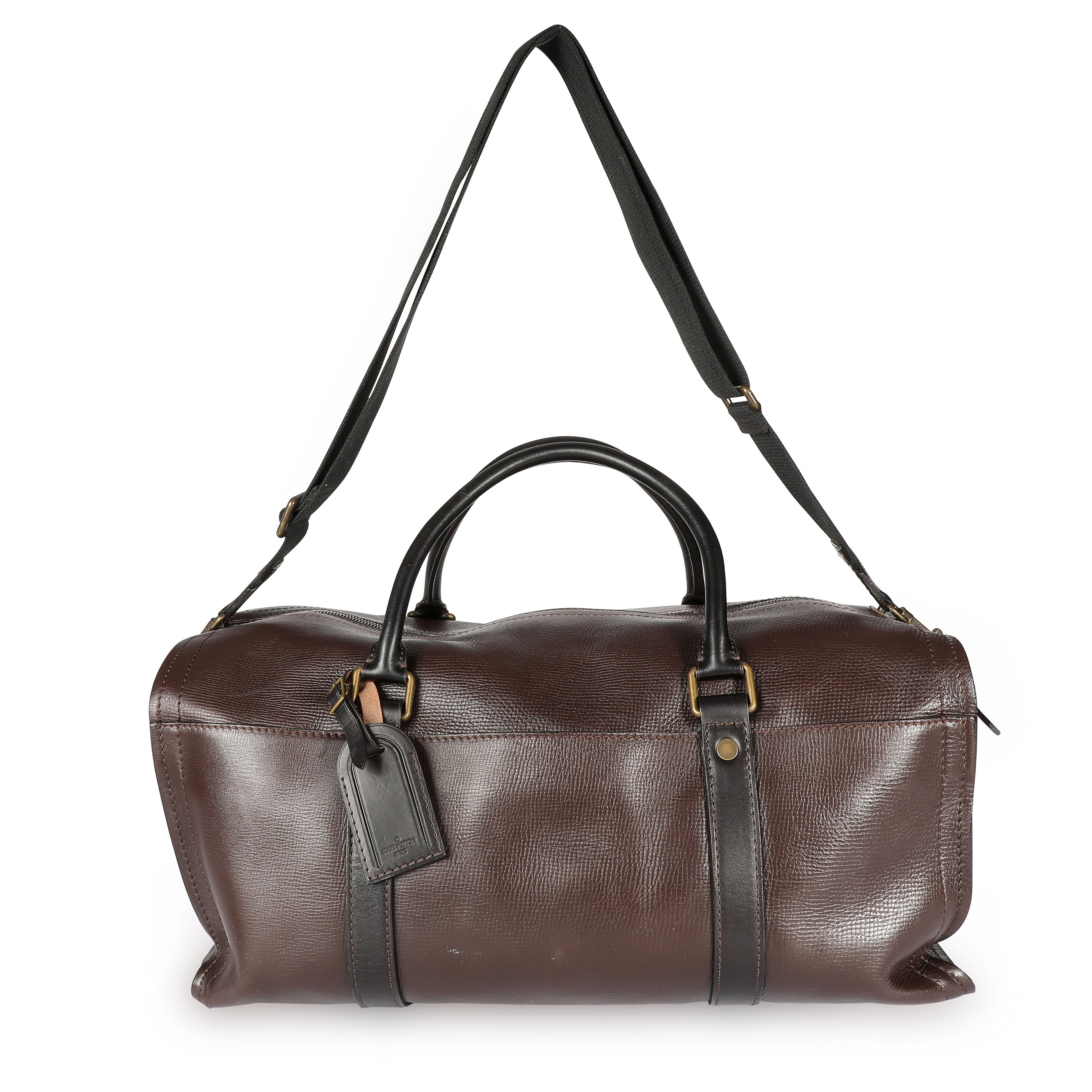 Louis Vuitton Louis Vuitton Brown Utah Leather Comanche Duffle Bag