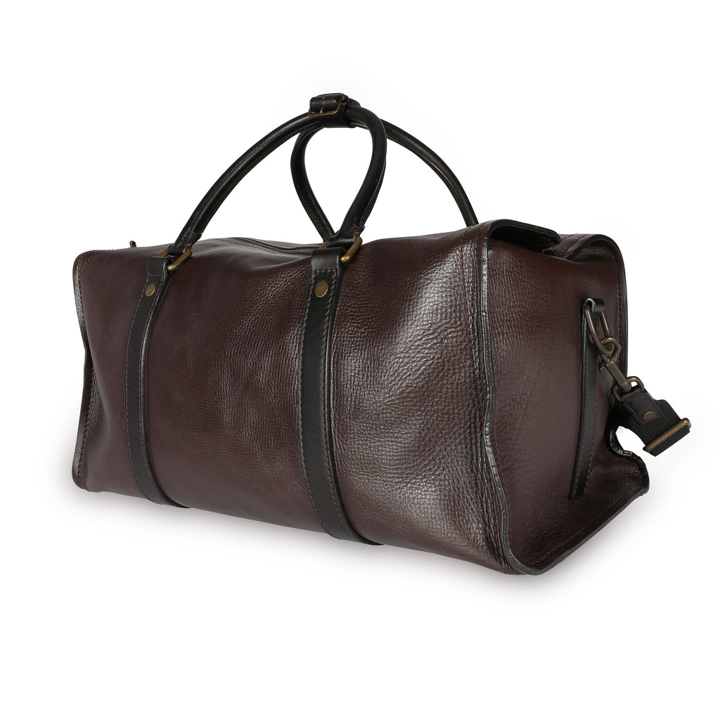 Louis Vuitton Louis Vuitton Brown Utah Leather Comanche Duffle Bag