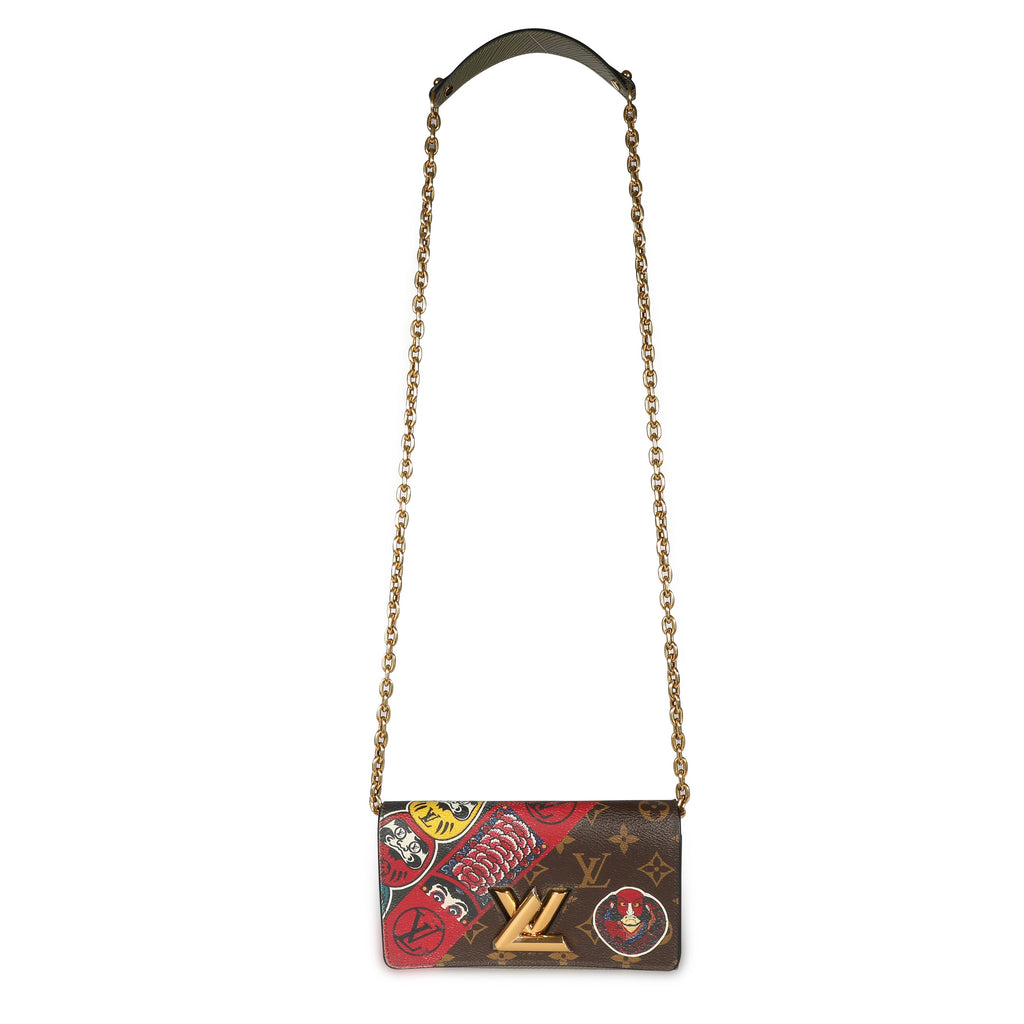 Louis Vuitton Louis Vuitton x Kansai Yamamoto Monogram Kabuki Epi Twist Chain Wallet