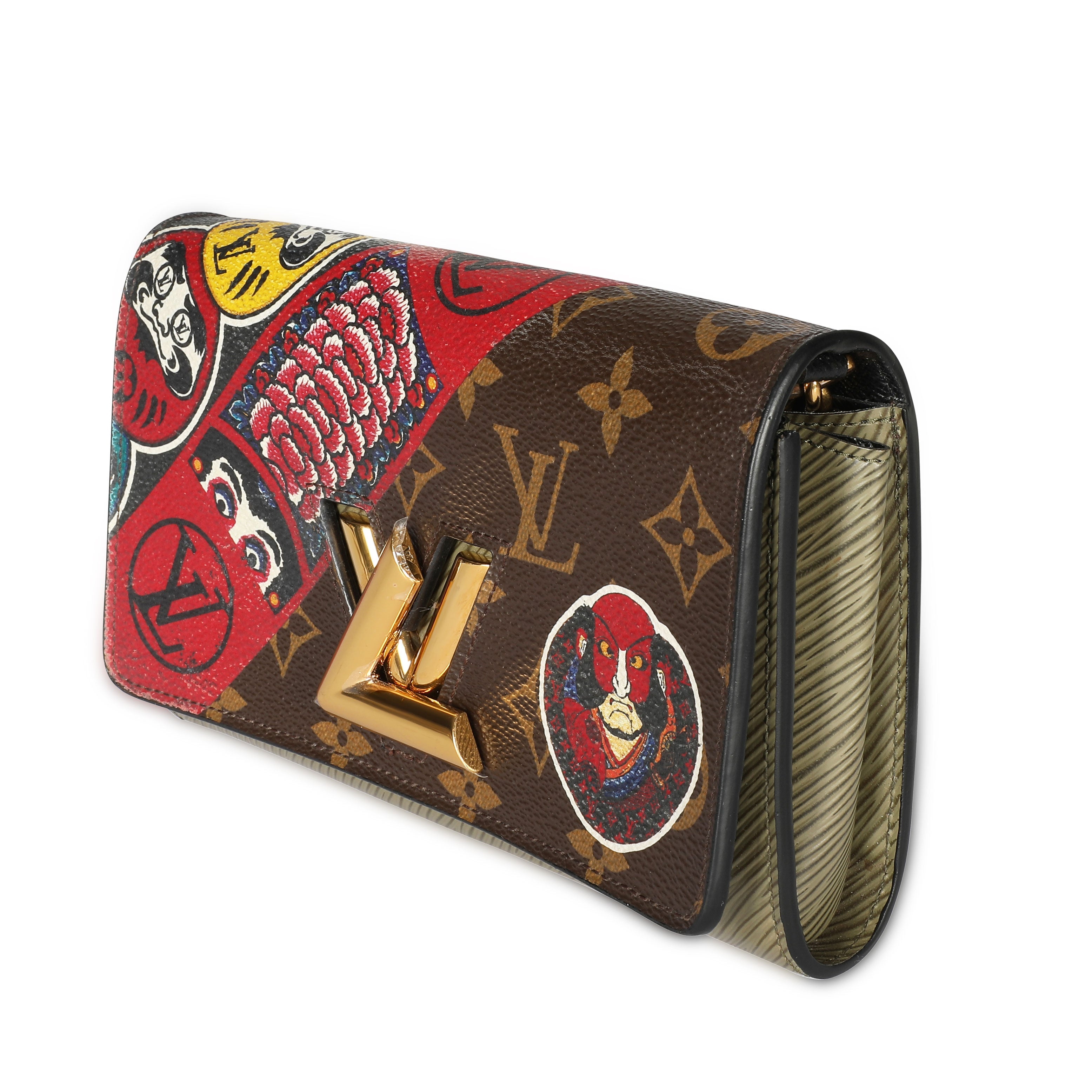 Louis Vuitton Louis Vuitton x Kansai Yamamoto Monogram Kabuki Epi Twist Chain Wallet