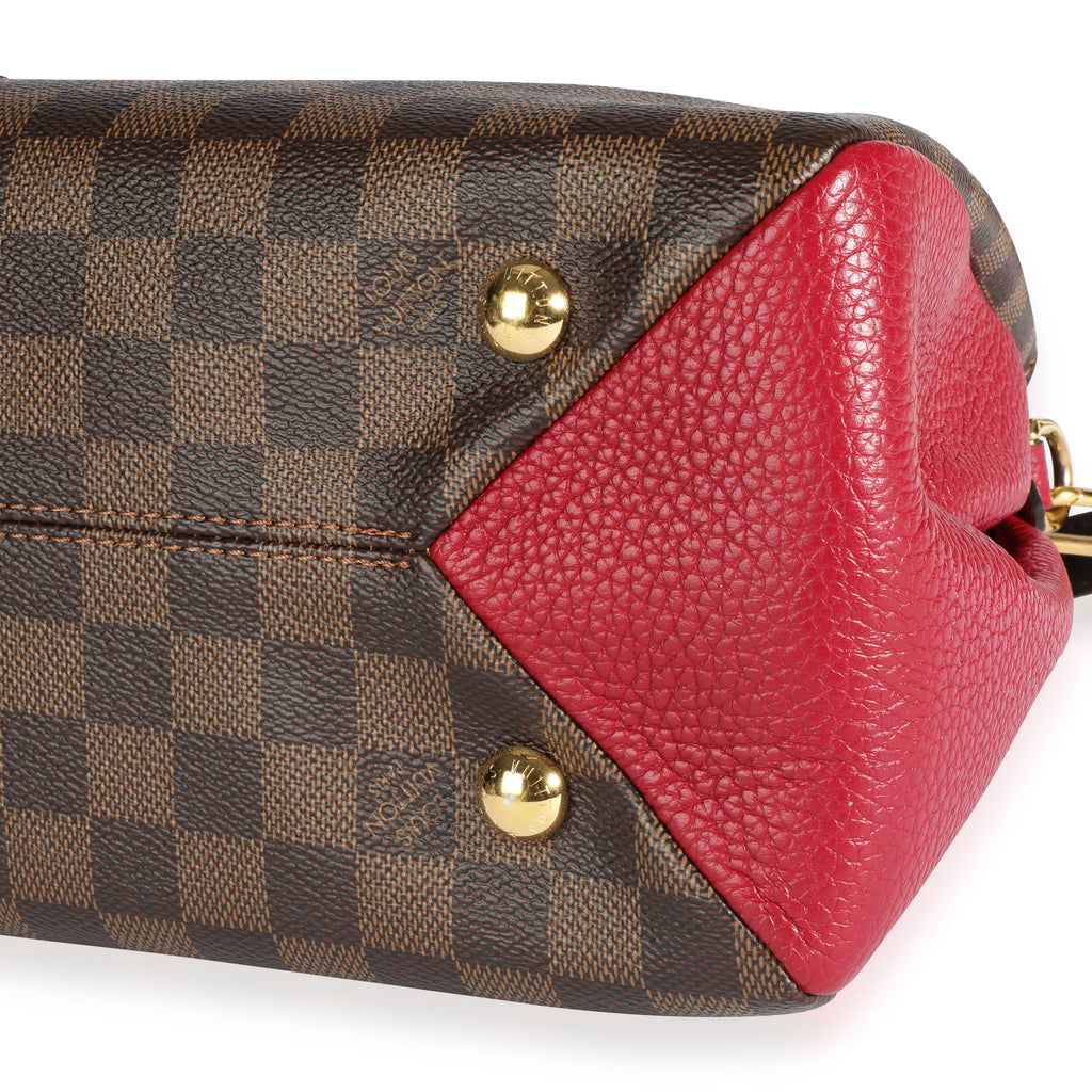 Louis Vuitton Louis Vuitton Damier Ebene & Bordeaux Taurillon Leather Brittany Bag