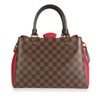 Louis Vuitton Louis Vuitton Damier Ebene & Bordeaux Taurillon Leather Brittany Bag