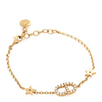 Christian Dior Crystal CD Star Bracelet Gold