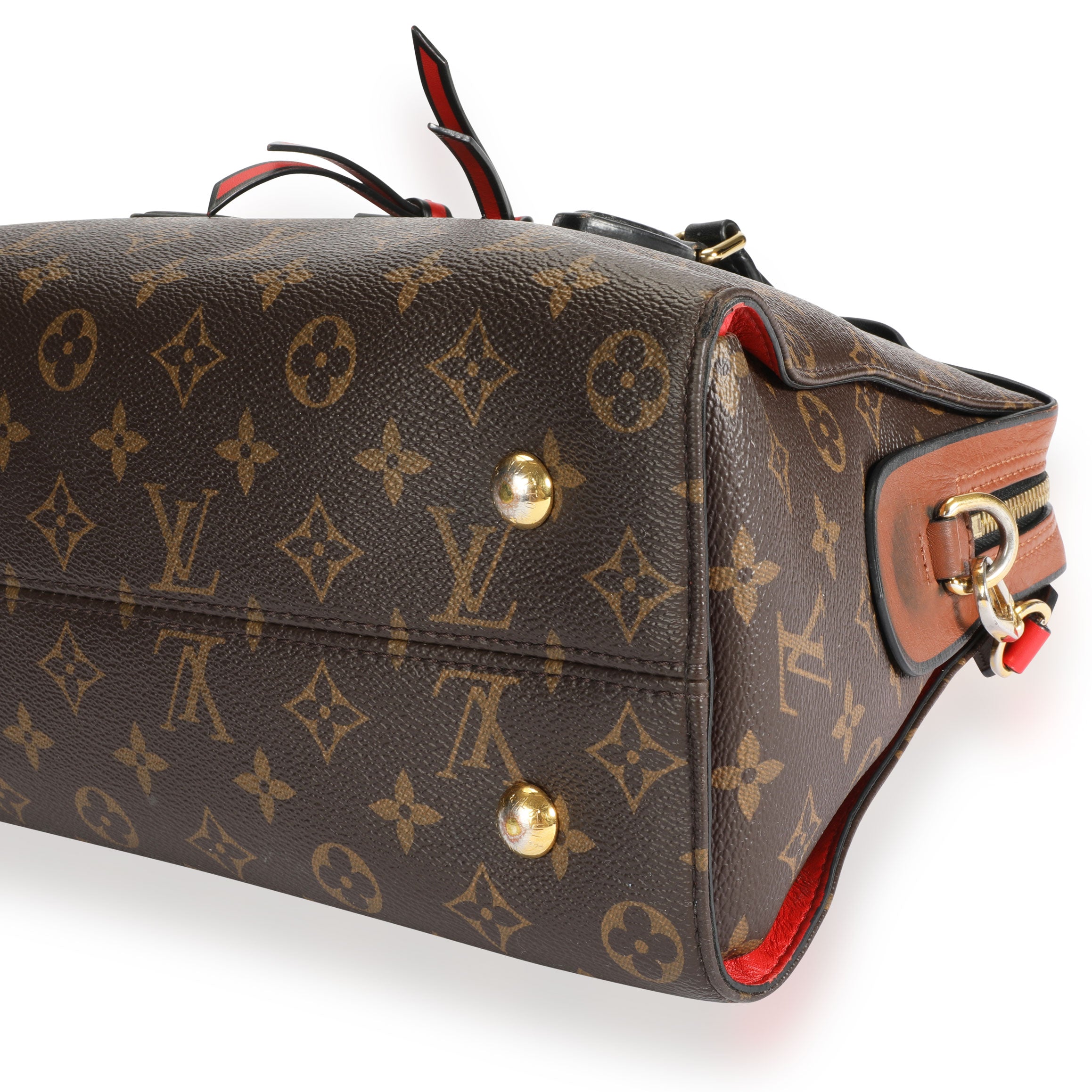 Louis Vuitton Louis Vuitton Monogram Canvas & Caramel Leather Tuileries Satchel