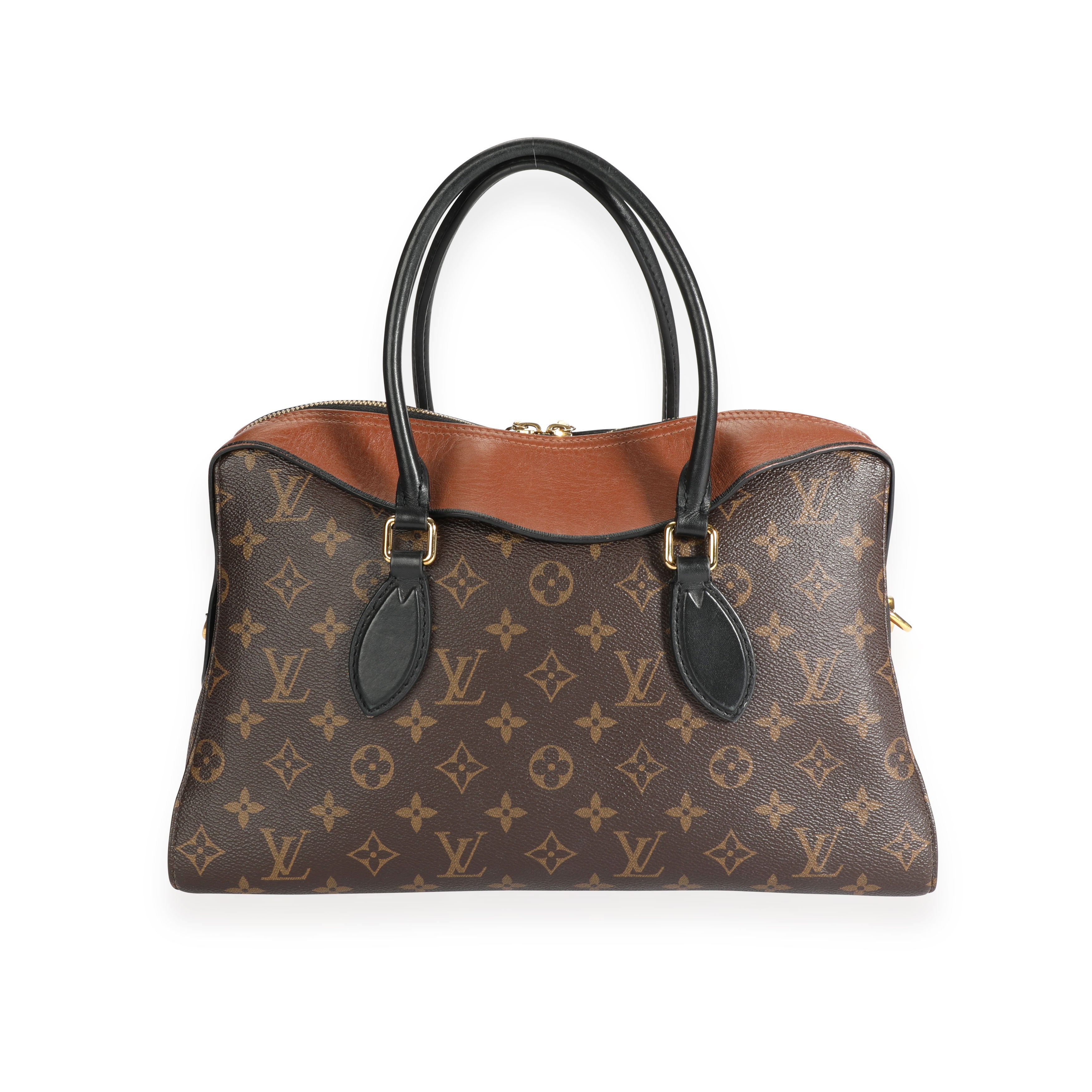Louis Vuitton Louis Vuitton Monogram Canvas & Caramel Leather Tuileries Satchel
