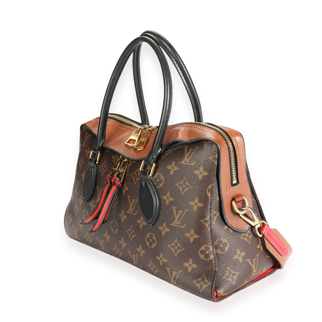 Louis Vuitton Louis Vuitton Monogram Canvas & Caramel Leather Tuileries Satchel