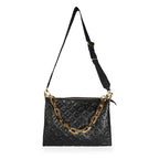 Louis Vuitton Louis Vuitton Black Monogram Embossed Lambskin Coussin MM