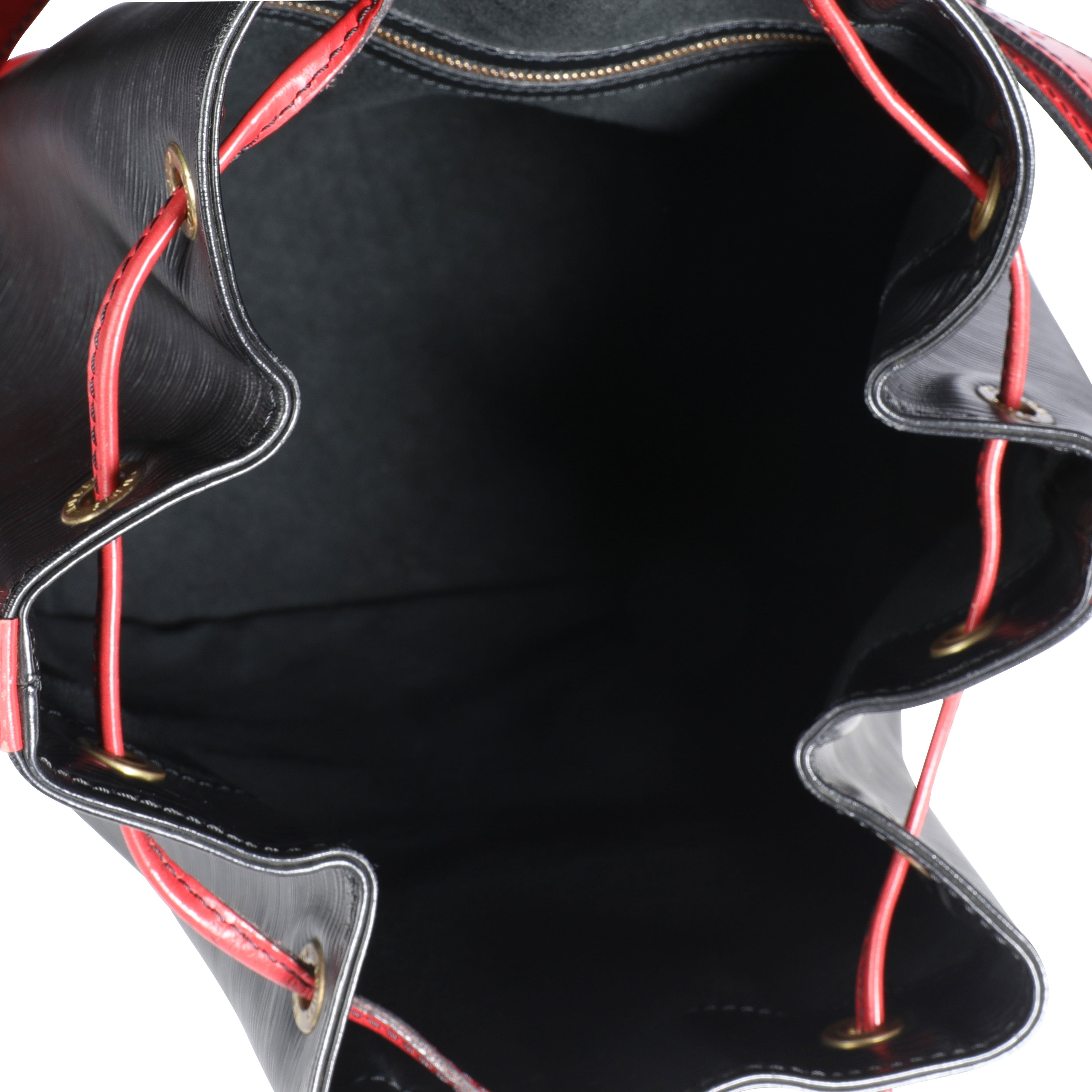 Louis Vuitton Louis Vuitton Vintage Black & Red Epi Leather Noé Bag
