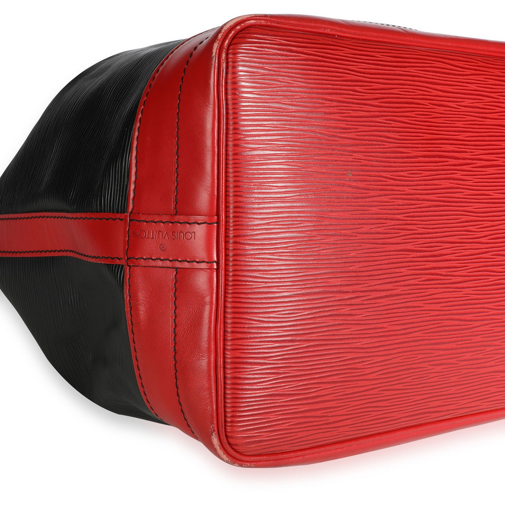 Louis Vuitton Louis Vuitton Vintage Black & Red Epi Leather Noé Bag